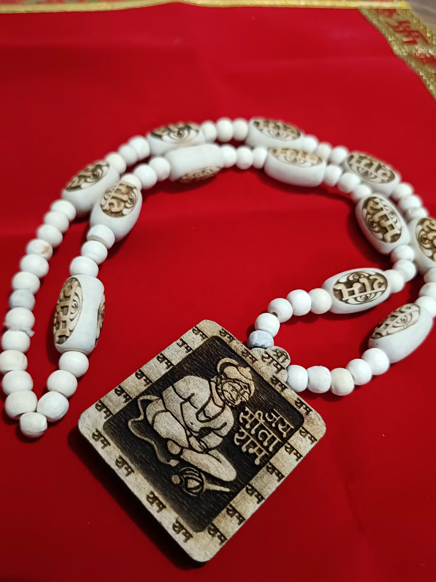 Ram Ram Big Beeds Bageshwar Dham Hanuman Tulsi Mala - Prabhuaastha