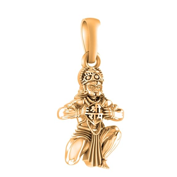 Hanuman Pendant With Golden Plated Chain - Prabhuaastha