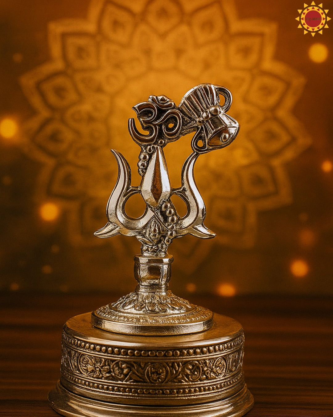 Lord Shiv ji Trishul Damru And Aum Statue For Car Dashboard And Mandir