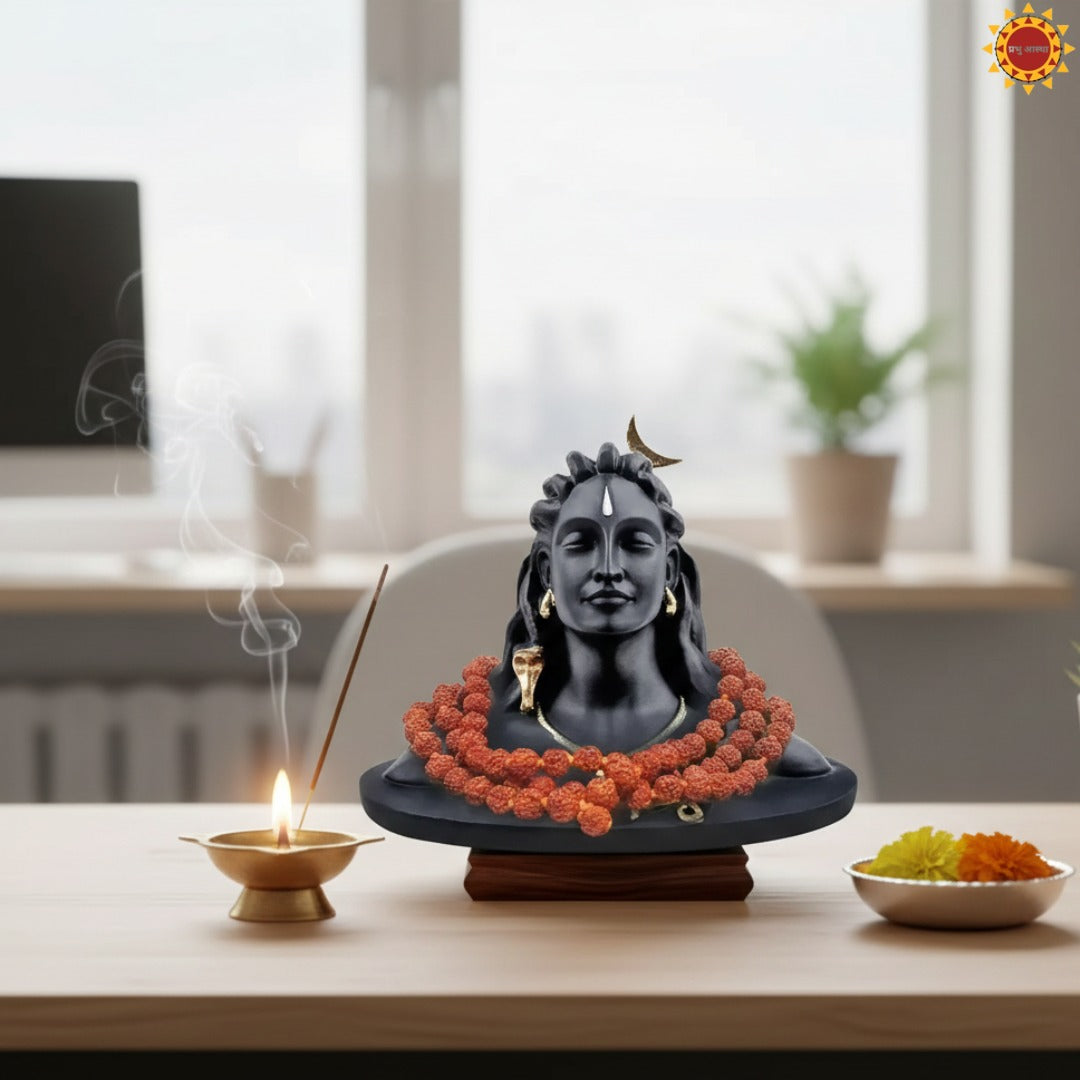 Adiyogi with Rudraksha Mala