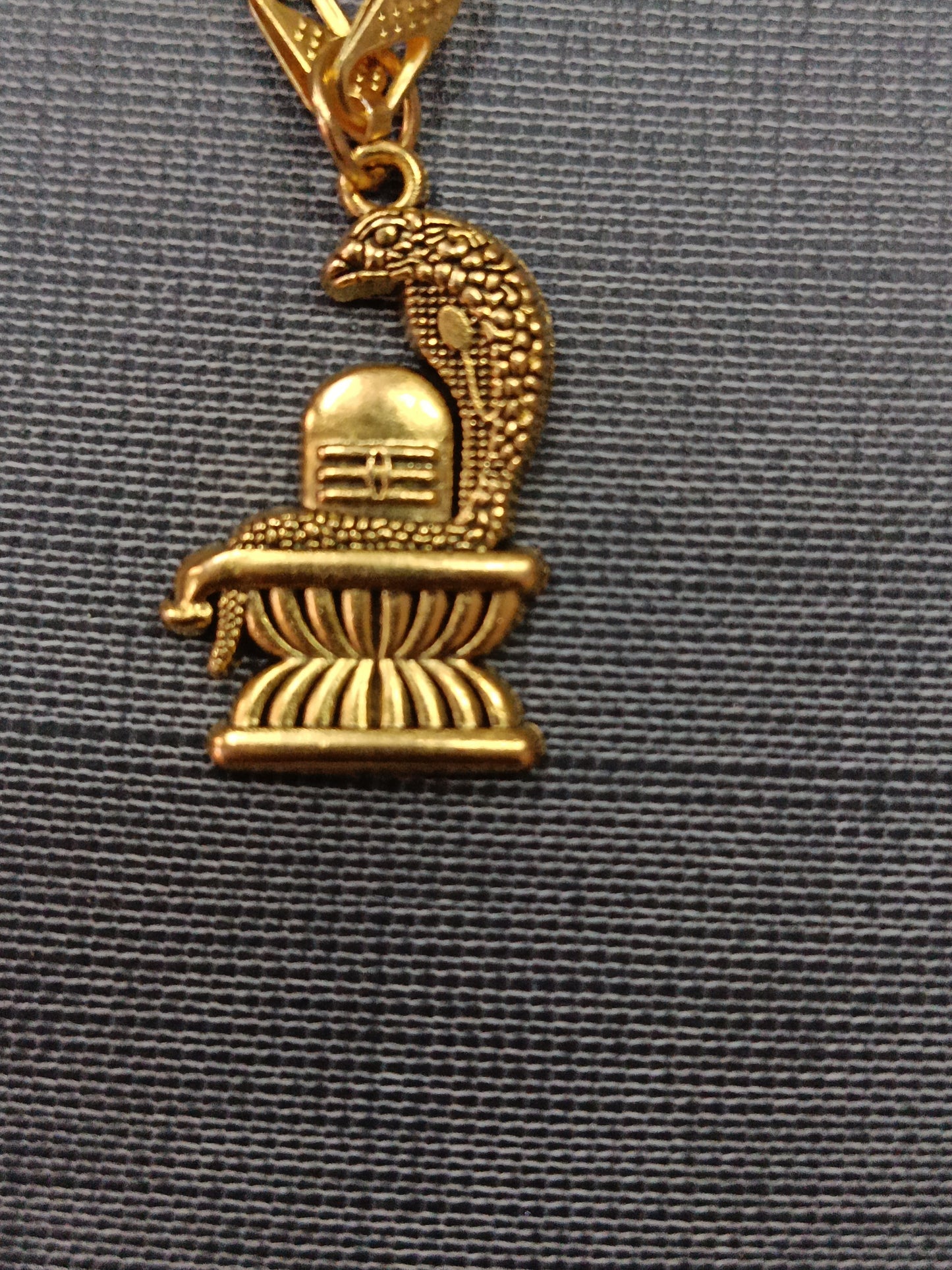 Shivling Pendant With Gold Plated Chain - Prabhuaastha