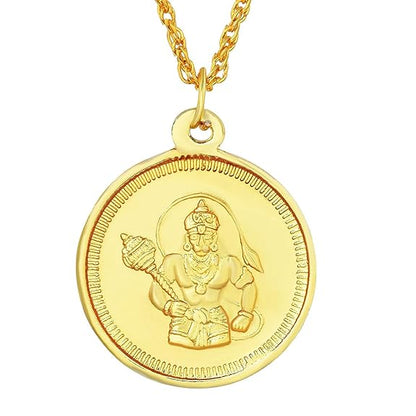 Hanuman Pendant with om Gold plated Chain - Prabhuaastha
