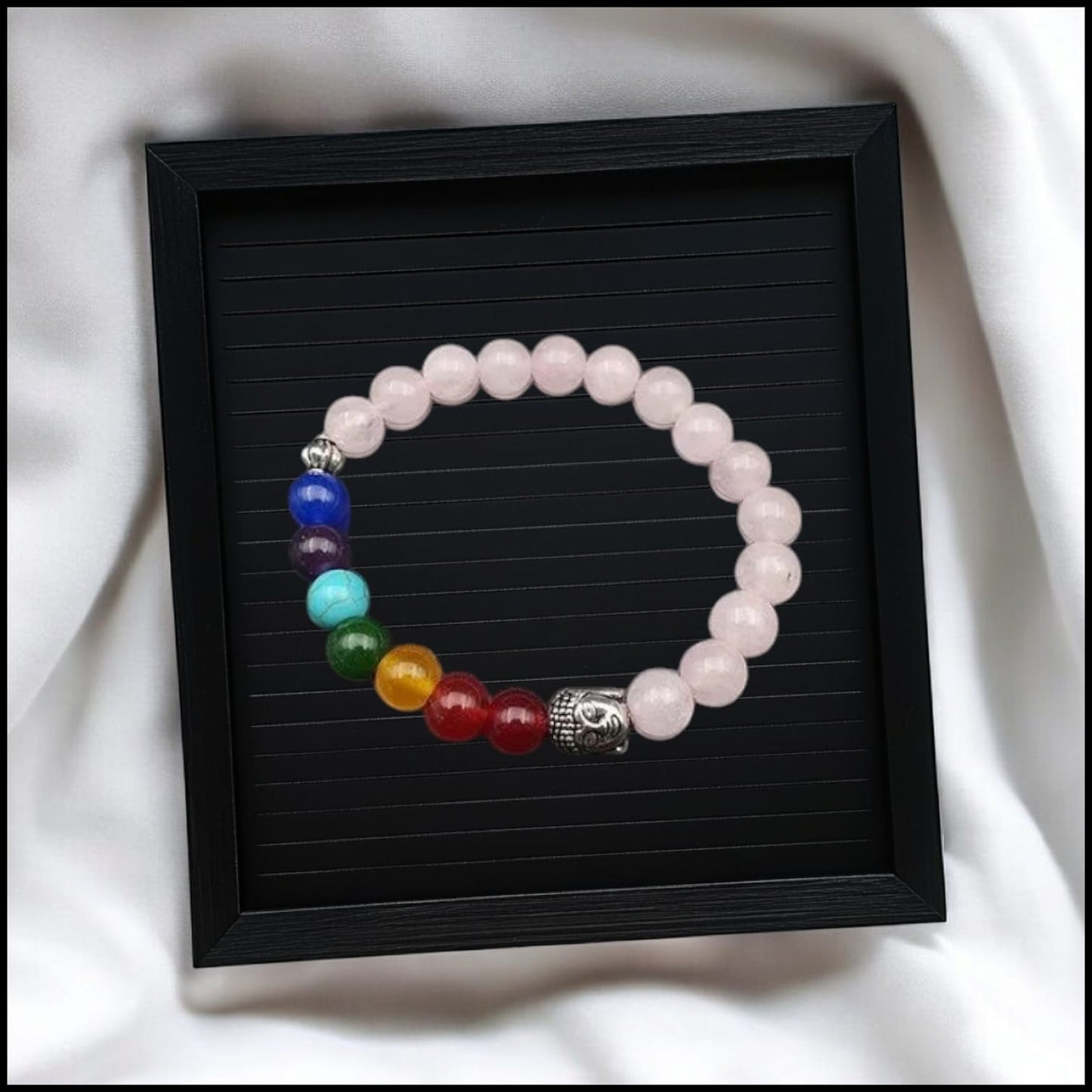 Pink 7 Chakras Yoga Bracelet - Prabhuaastha