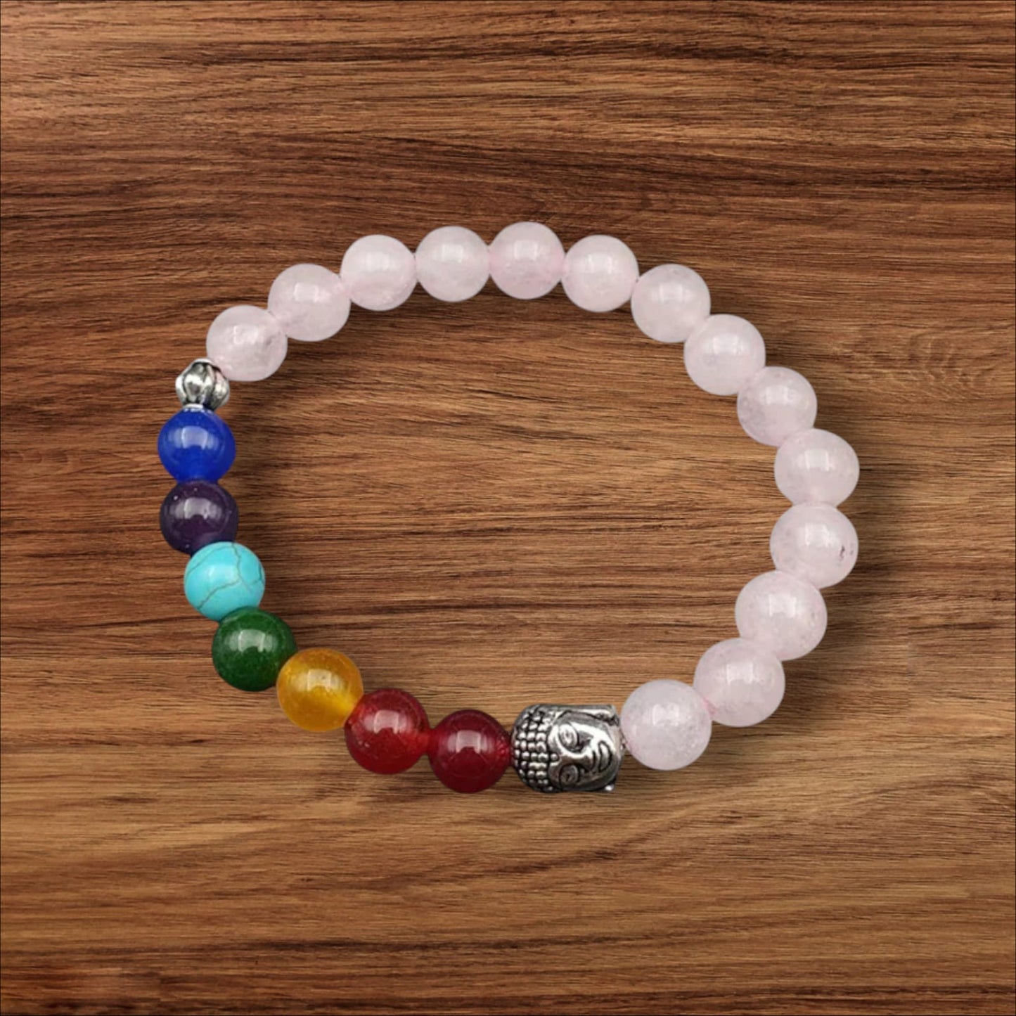 Pink 7 Chakras Yoga Bracelet - Prabhuaastha