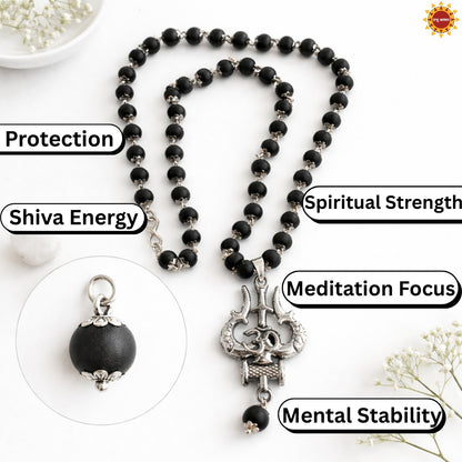 Trishul Locket Karungali Mala