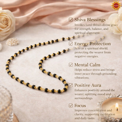 Gold Plated Rudraksha Mala