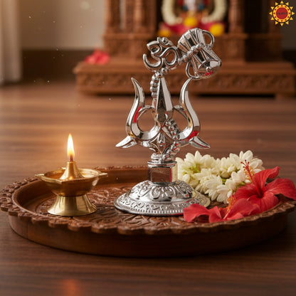 Lord Shiv ji Trishul Damru And Aum Statue For Car Dashboard And Mandir