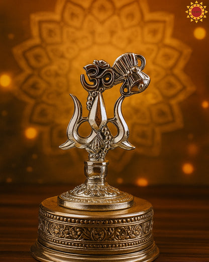 Lord Shiv ji Trishul Damru And Aum Statue For Car Dashboard And Mandir