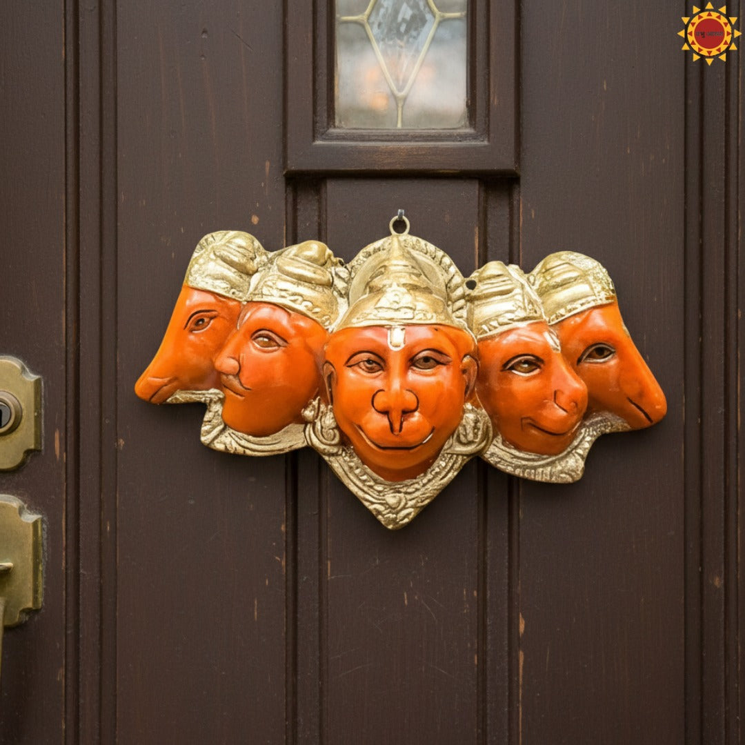 Panchmukhi Hanuman Ji Murti Statue for Door Entrance(Get Bageshwar Dham Hanuman Tulsi Mala Free)