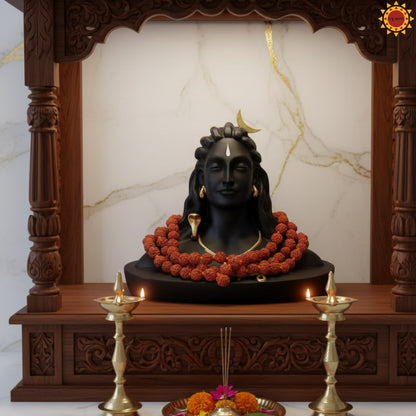 Adiyogi with Rudraksha Mala