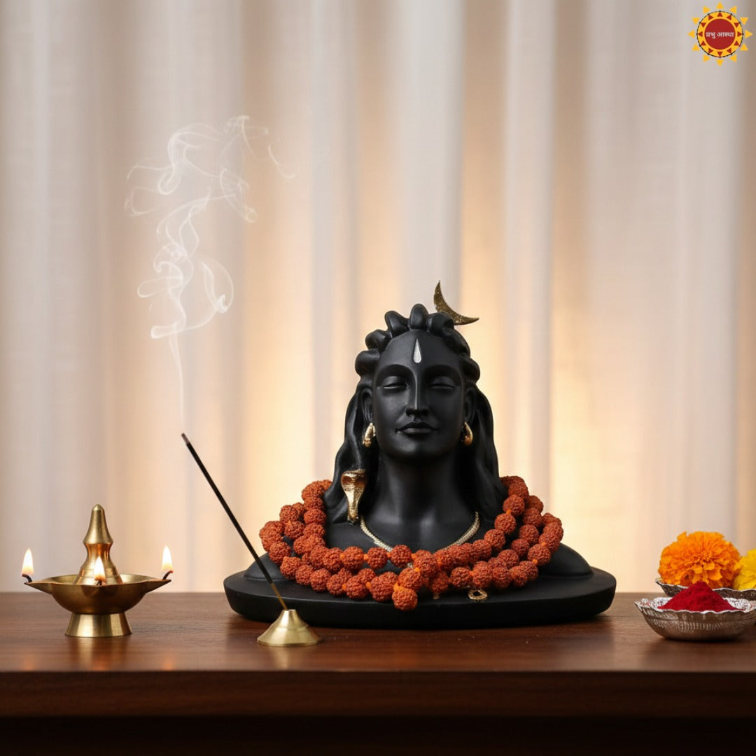 Adiyogi with Rudraksha Mala