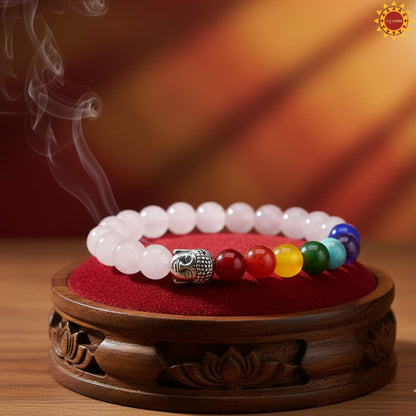 Pink 7 Chakras Yoga Bracelet