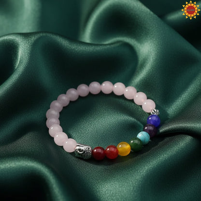 Pink 7 Chakras Yoga Bracelet