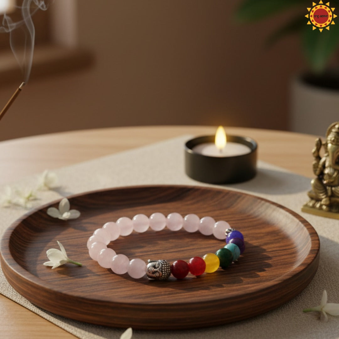 Pink 7 Chakras Yoga Bracelet
