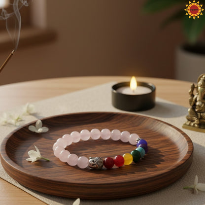 Pink 7 Chakras Yoga Bracelet