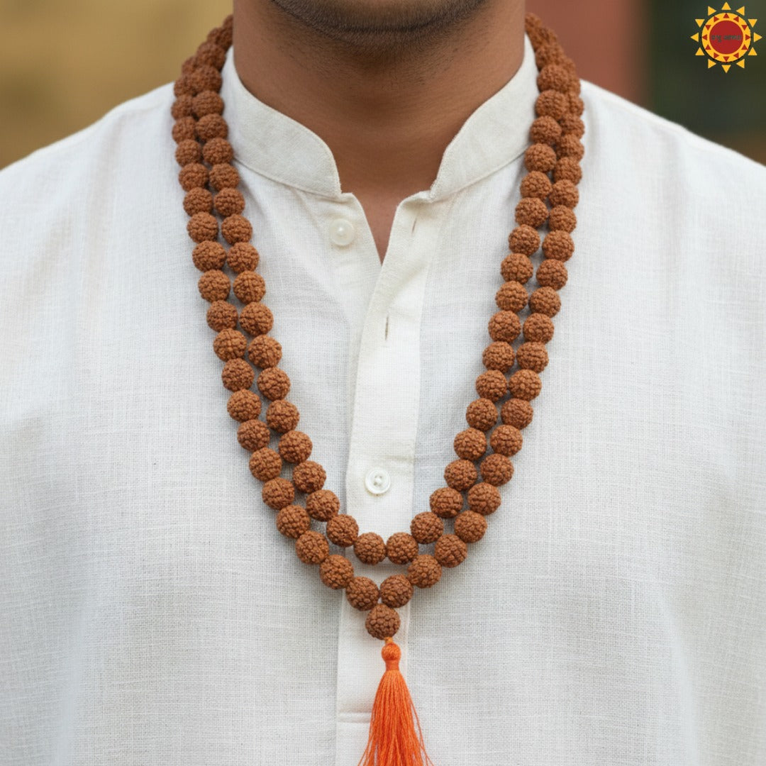 Original Panchmukhi Rudraksha Mala (108 Beads)